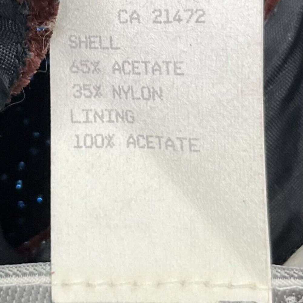 Vintage Scott McClintock Sportswear Blazer Jacket Velvet Blue Puff Sleeve Size 8 - Picture 10 of 10